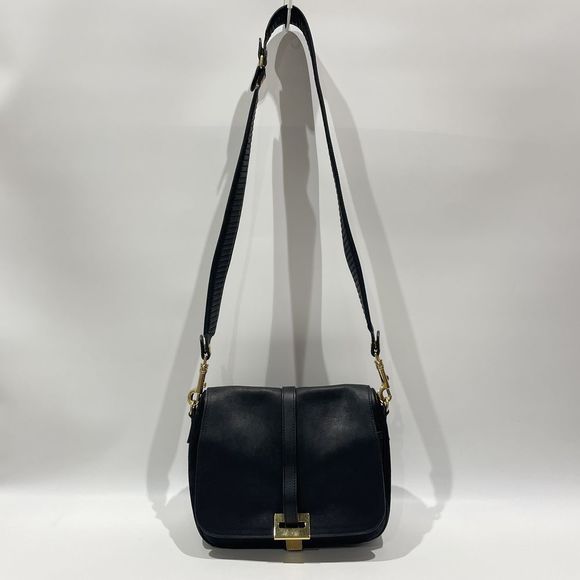 Celine Logo Crossbody Shoulder Plate Black - Picture 1 of 11